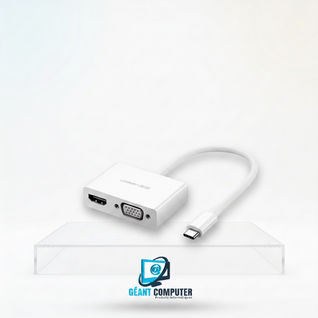 Ugreen Convertisseur USB-C to HDMI+VGA Blanc 30843 (IA)