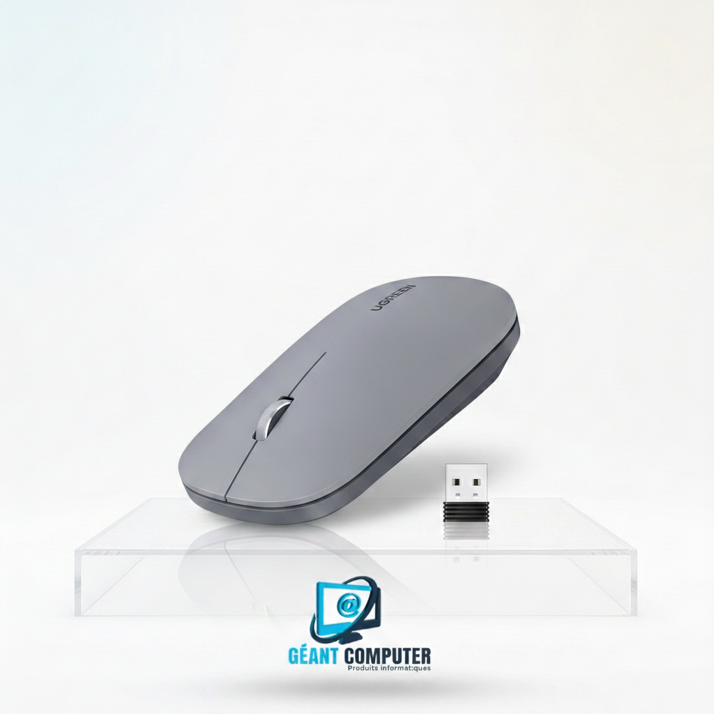Ugreen Souris sans fil 2,4Ghz/10M GRIS Clair 90373 (IA)
