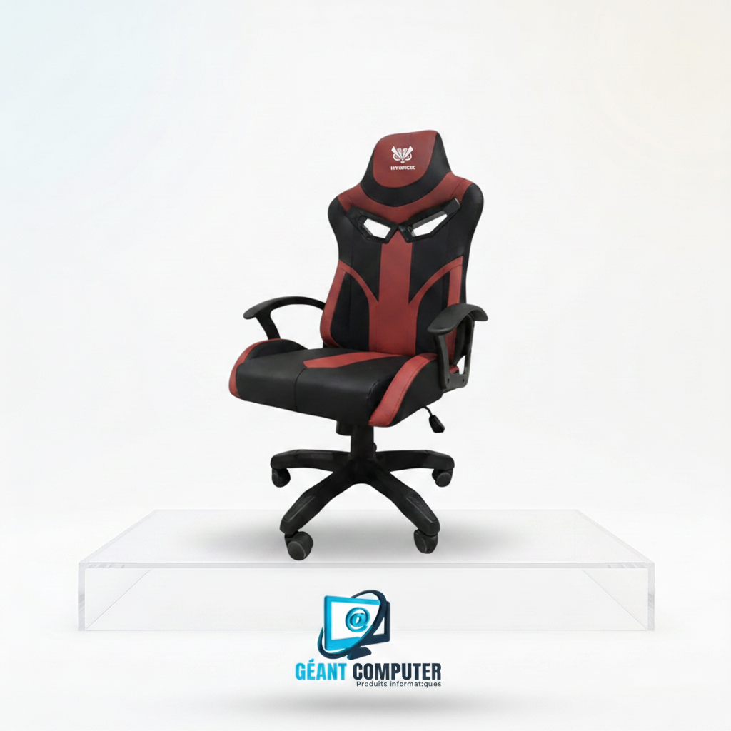 Chaise Gamer Hybrok Fighter Black - Red HGCFBK-R