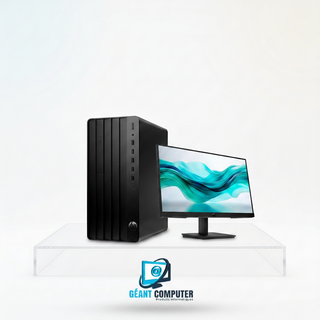PC Bureau I5 HP 290 G9 14500 Tour + Écran HP 22" P322pv 8Go/512G SSD Sans Lecteur Cd   (C6QZ8AT) (IA)
