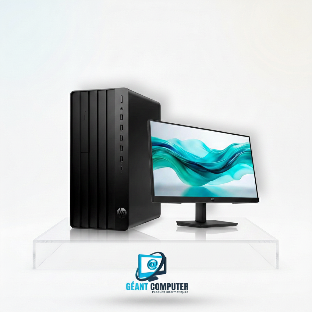 PC Bureau i7 HP 290 G9 14700 Tour + Écran HP 22" P322pv 8Go/512Go SSD +Lecteur CD (D1AZ9AT) (IA)