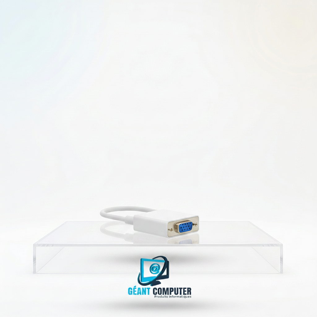 ADAPTEUR MINI DISPLAY TO VGA (photo IA)
