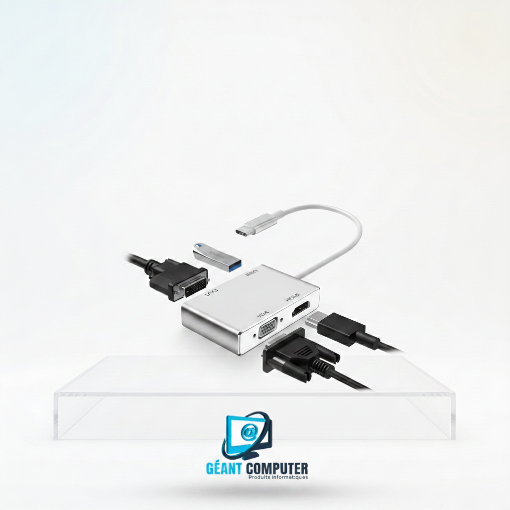 ADAPTATEUR TYPE C 4 IN 1 VGA H (IA)