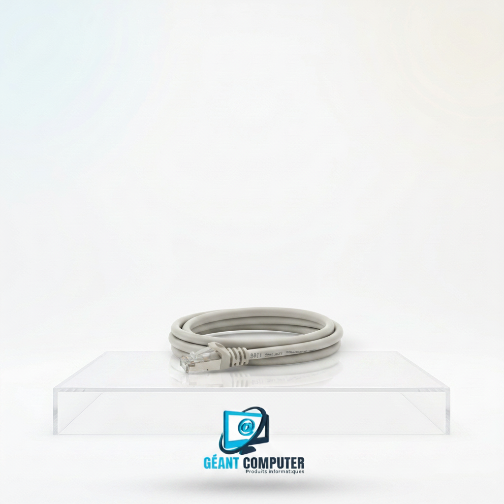 CABLE CORDON BRASSAGE 0.5M CAT6 GRIS