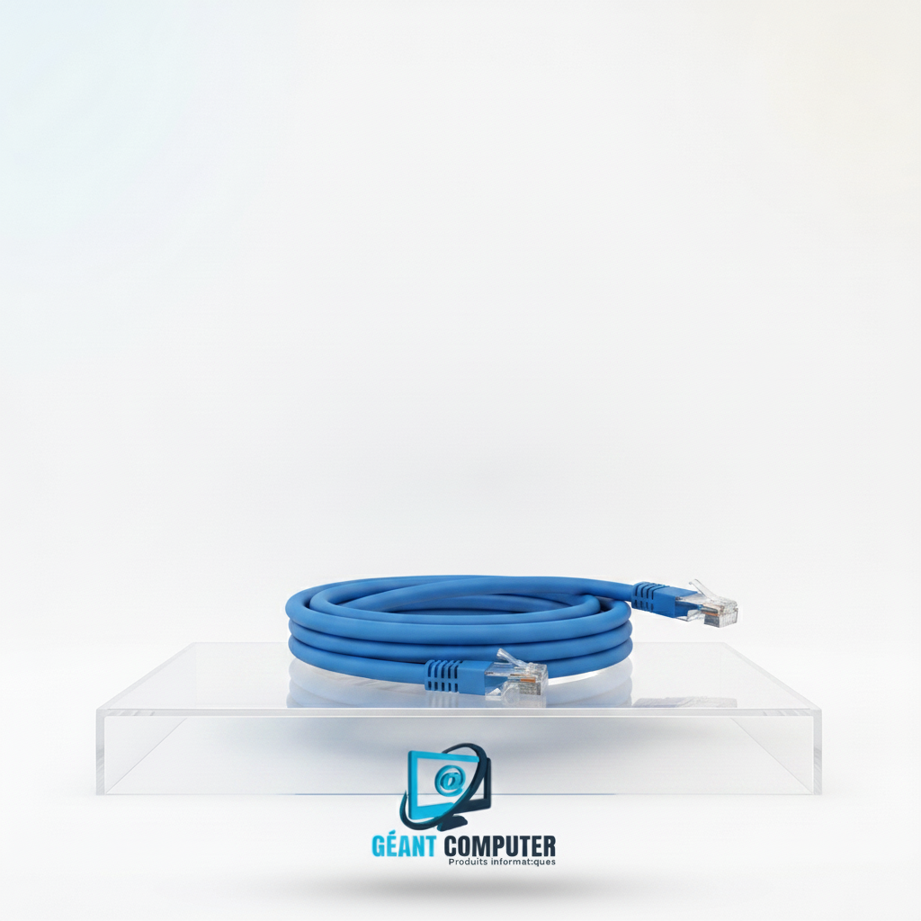 CORDON RESEAU CAT6 0.5M UTP BLEU (IA)