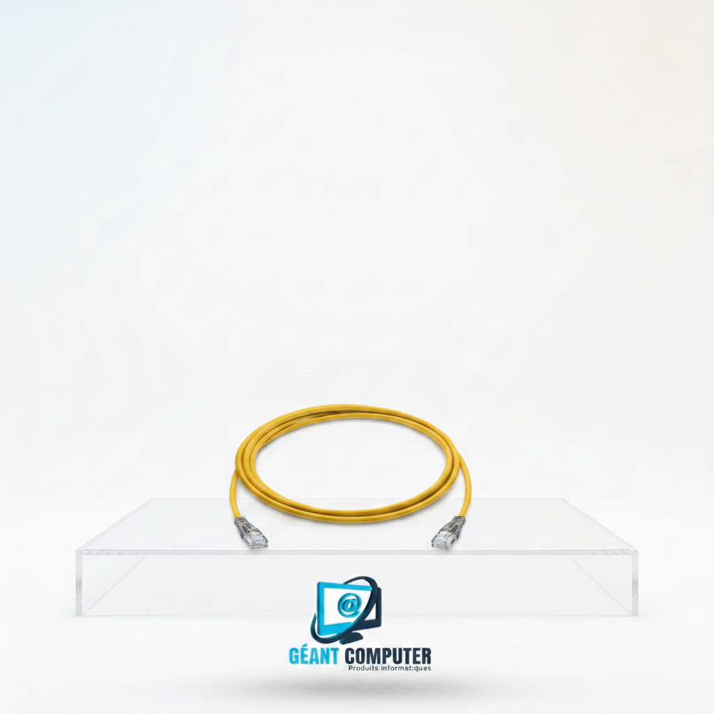 CORDON RESEAU CAT6 0.5M UTP JAUNE (IA)