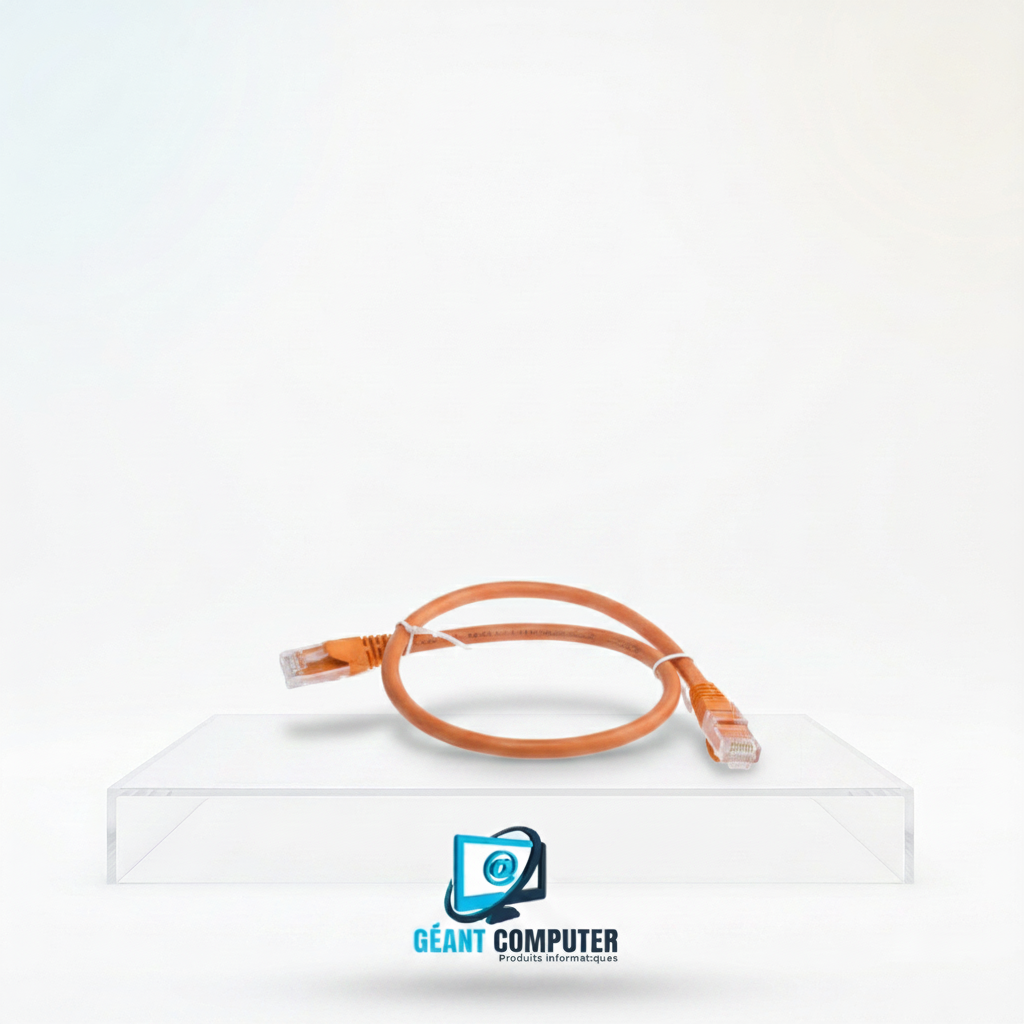CORDON RESEAU CAT6 0.5M UTP ORANGE (IA)