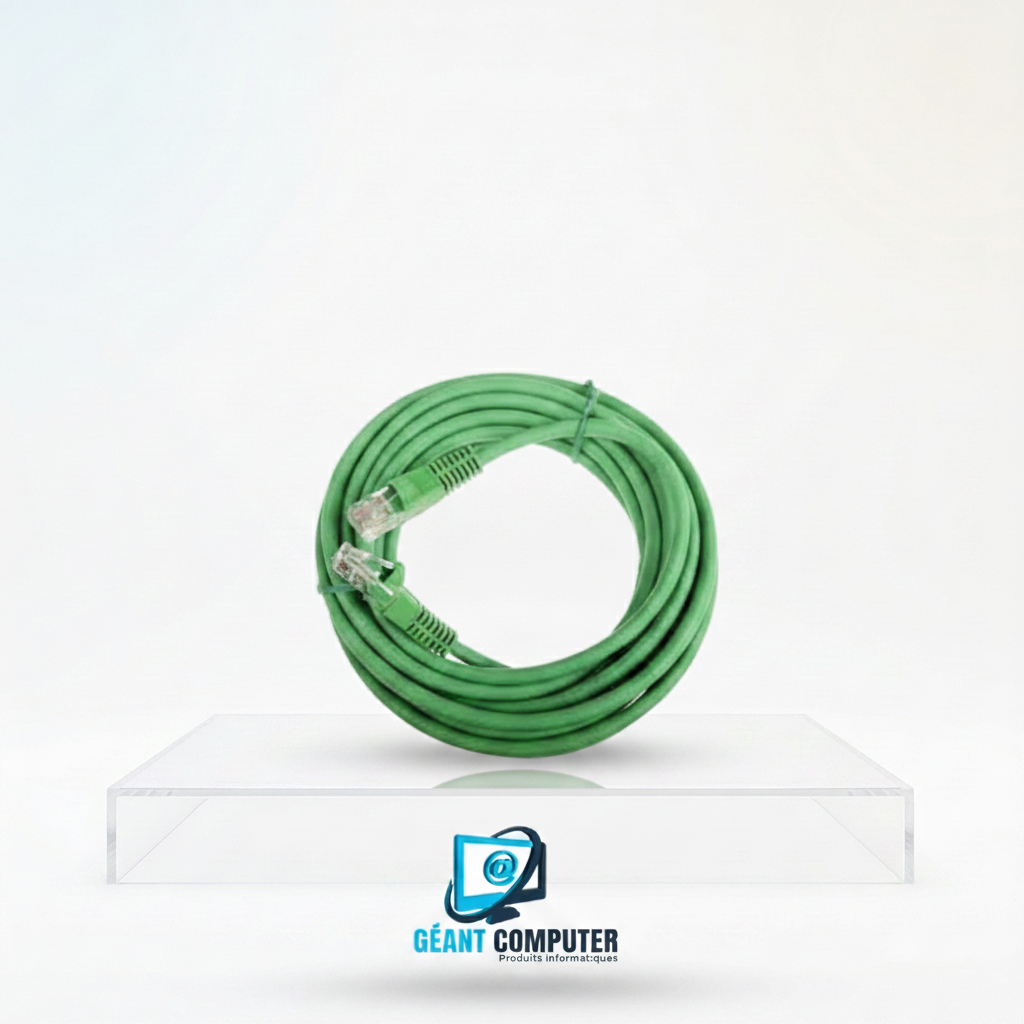 CORDON RESEAU 10M CAT6 VERT (IA)