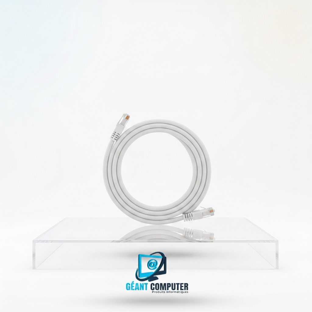 CABLE CORDON BRASSAGE 1M CAT6 BLANC (IA)