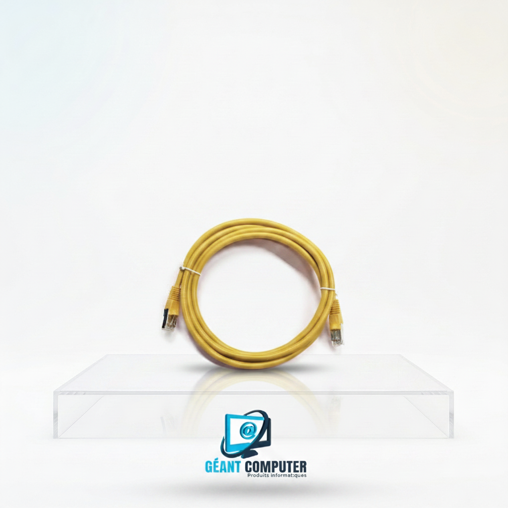 CORDON RESEAU 5M CAT6 JAUNE (IA)