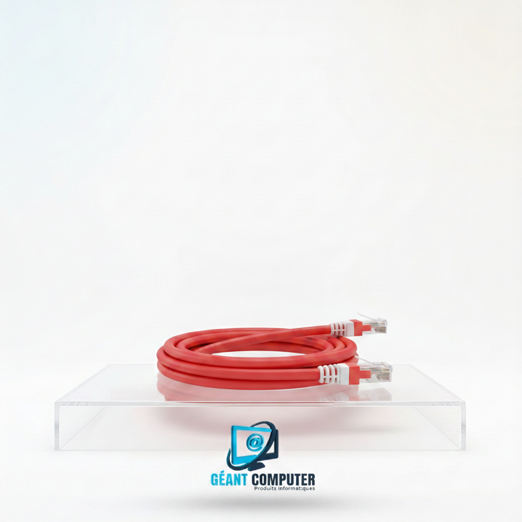 CORDON RESEAU 5M CAT6 ROUGE (IA)
