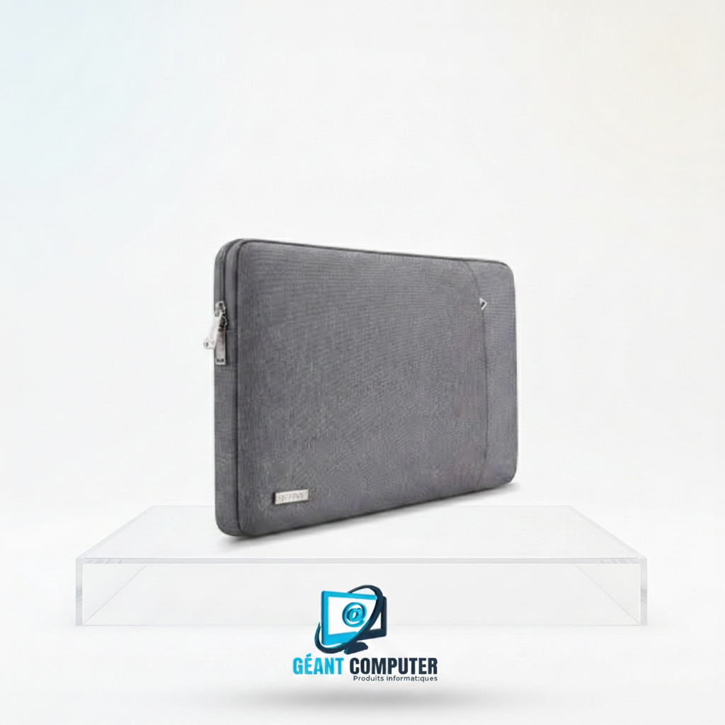 HOUSSE PC PORTABLE TISSU 15.6" GRIS FONCE (IA)