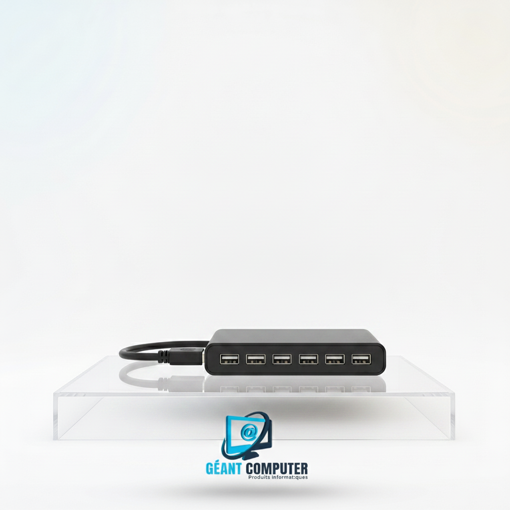 HUB USB 7 PORTS 2.0 PLASTIQUE (IA)