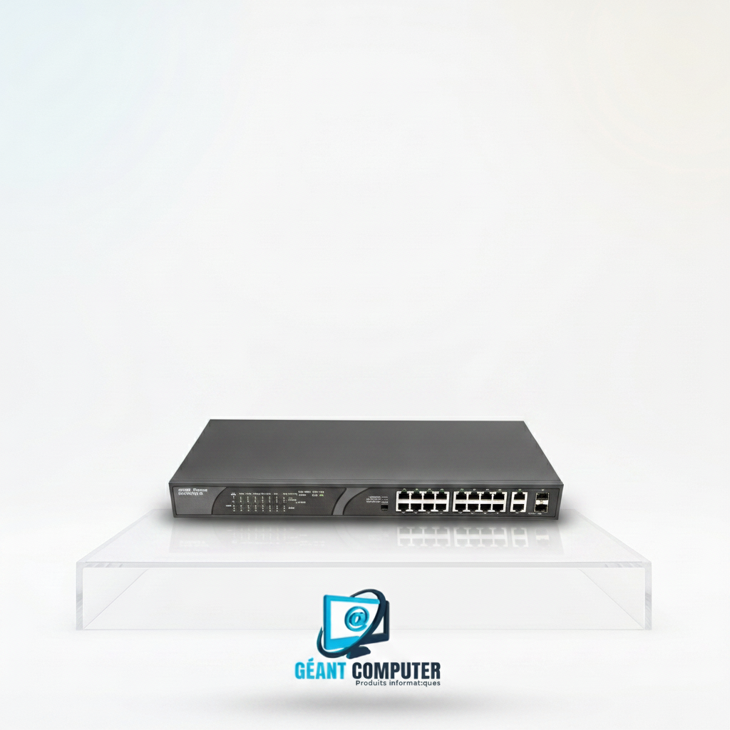 Switch 18 Ports Gigabite Ruijie RG-ES118S-LP 16 Ports RJ45 10/100 Mbps + 2 Uplink Gigabit (IA)