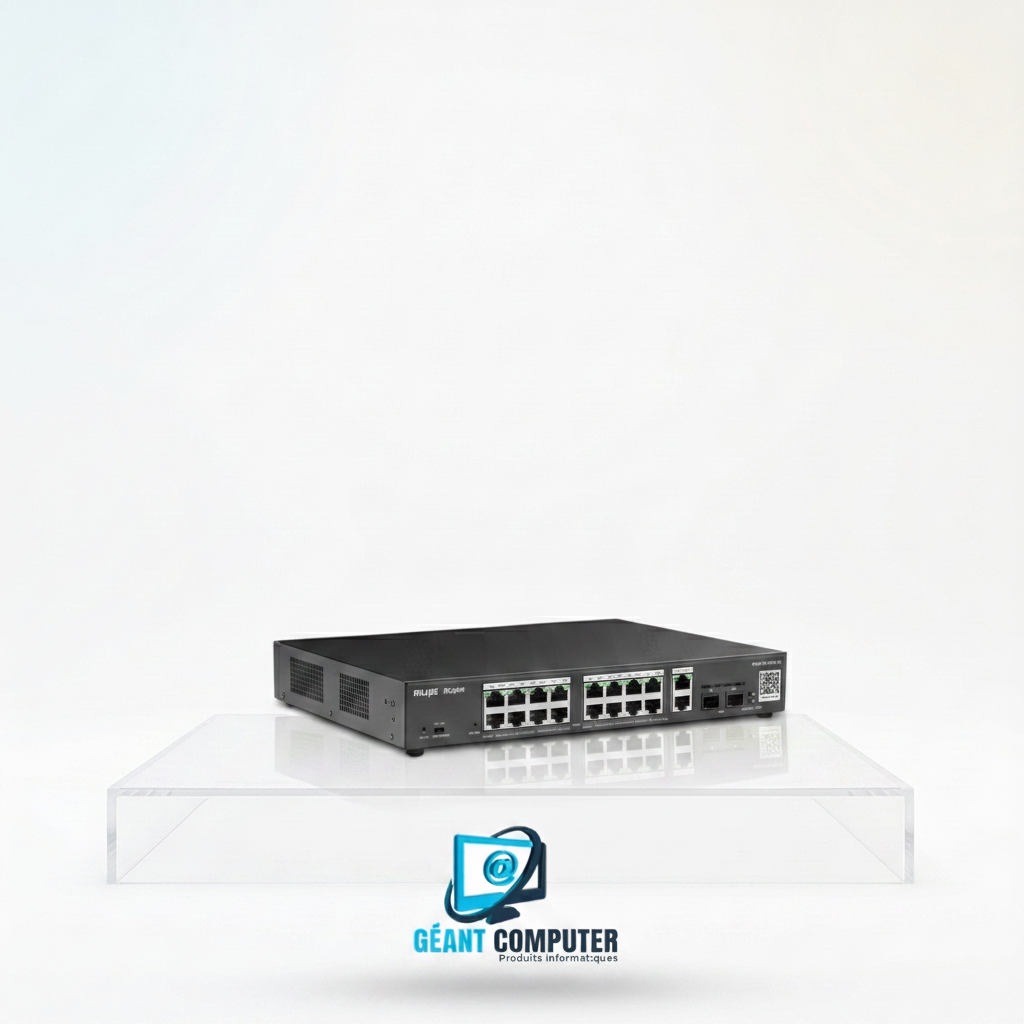 SWITCH RUIJIE RG-ES220GS-P
20 PORTS GIGABIT 
16 PORTS POE + Ports, 2 RJ45 Ports, 2 SFP 
 250W (IA)