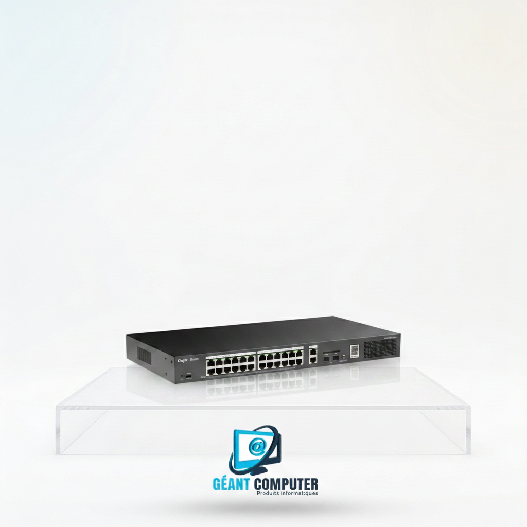 SWITCH RUIJIE RG-ES228GS-P
28-Port Gigabit Managed Switch with 24 PoE+ Ports, 2 RJ45 Ports, 2 SFP Ports (IA)