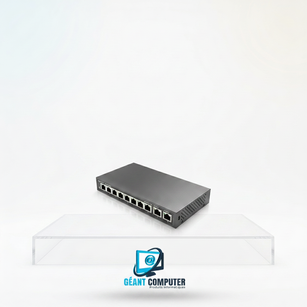 SWITCH RUIJIE RG-ES110D-P
PEO 8 ports 10/100 Mbps avec 2 ports Gigabit (IA)