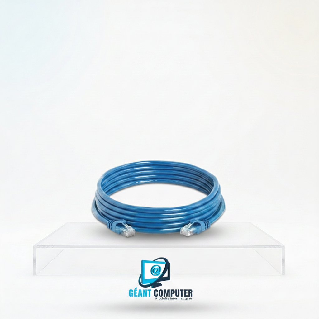 CORDON RESEAU 10M CAT6 BLEU (IA)