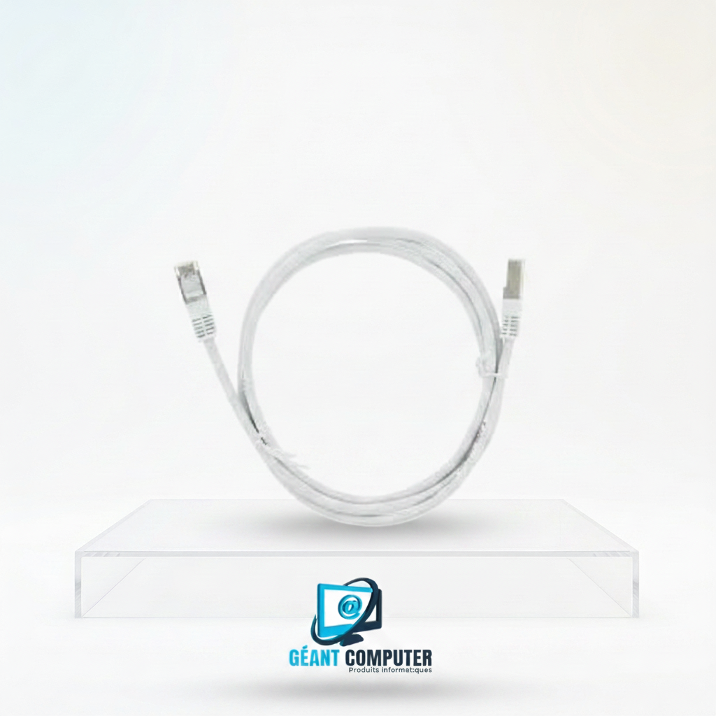 CORDON RESEAU CAT6 1.5M UTP BLANC