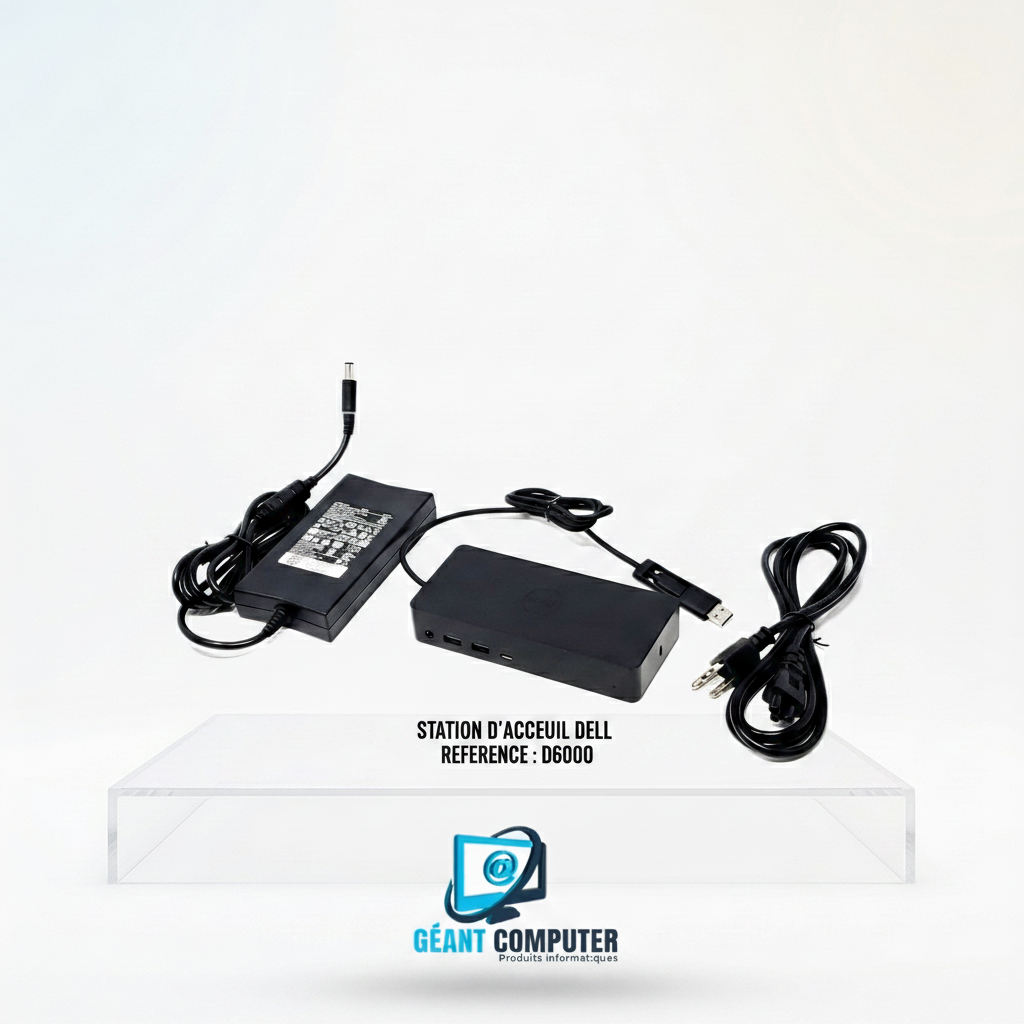 STATION D'ACCEUIL DELL REFERENCE : D6000 2 DISPLAY 1 HDMI + 4 USB 3.0 + PORT RESEAU + USB C (IA)