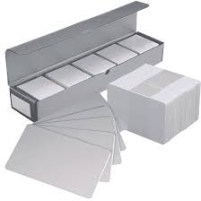 CARTE BADGE BLANCHES MAGNETIQUE AVEC PUCE