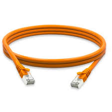 CORDON RESEAU 1M CAT6E TETE METAL ORANGE