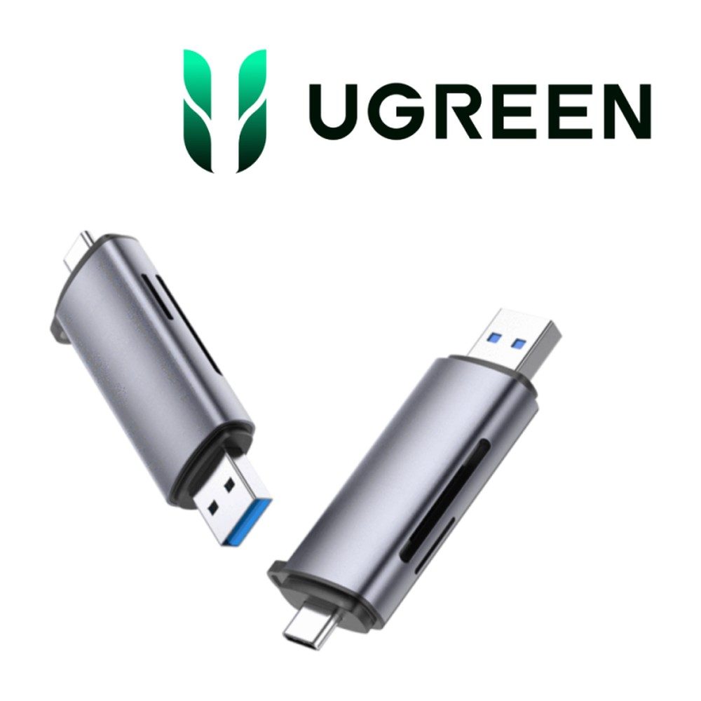 Lecteur Carte Memoire Ugreen USB C USB 3.0 2 en 1 Adaptateur de Carte SD en Aluminium (50706)