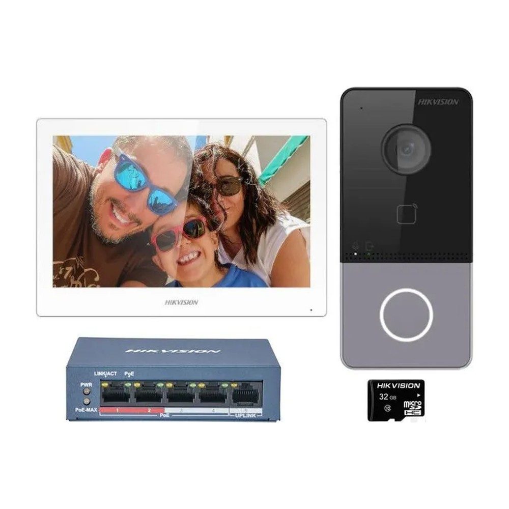 Videophone IP HIKVISION 2MP avec Switch POE DS-KIS607-S 