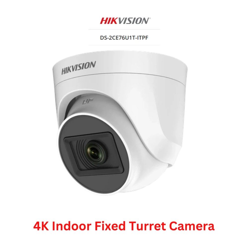 Camera Hikvision 4K Dome Fixed 8MP DS-2CE76U0T-ITMF