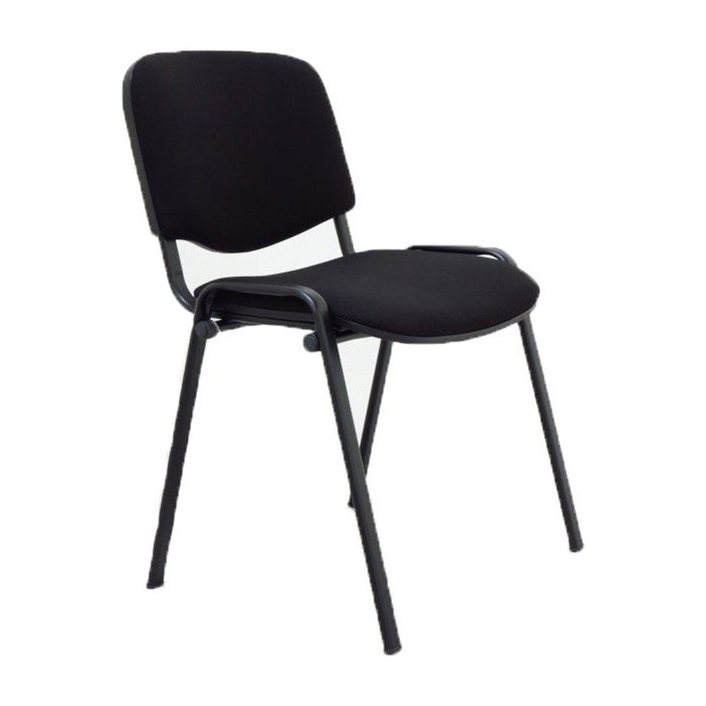 CHAISE VISITEUR MEHDIA PLUS 66V AVEC TETIERE EN TISSU BRANCHE CHROME