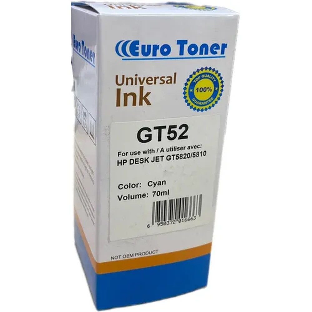 Bouteille HP GT52 Cyan Eurotoner