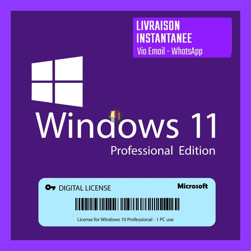 Etiquette Licence Windows 11