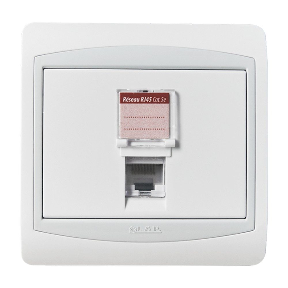 PRISE RJ45 CAT5 GALAXY BLANC
