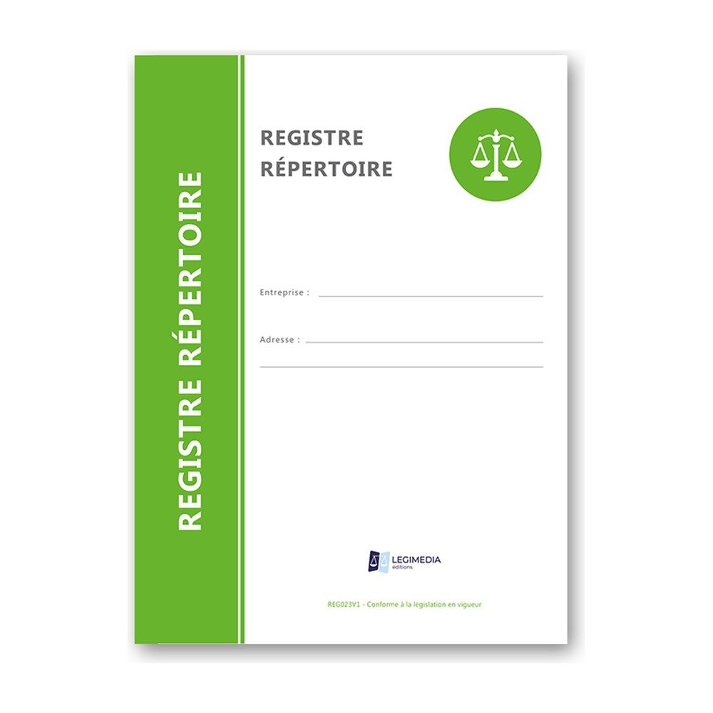 REGISTRE REPERTOIRE