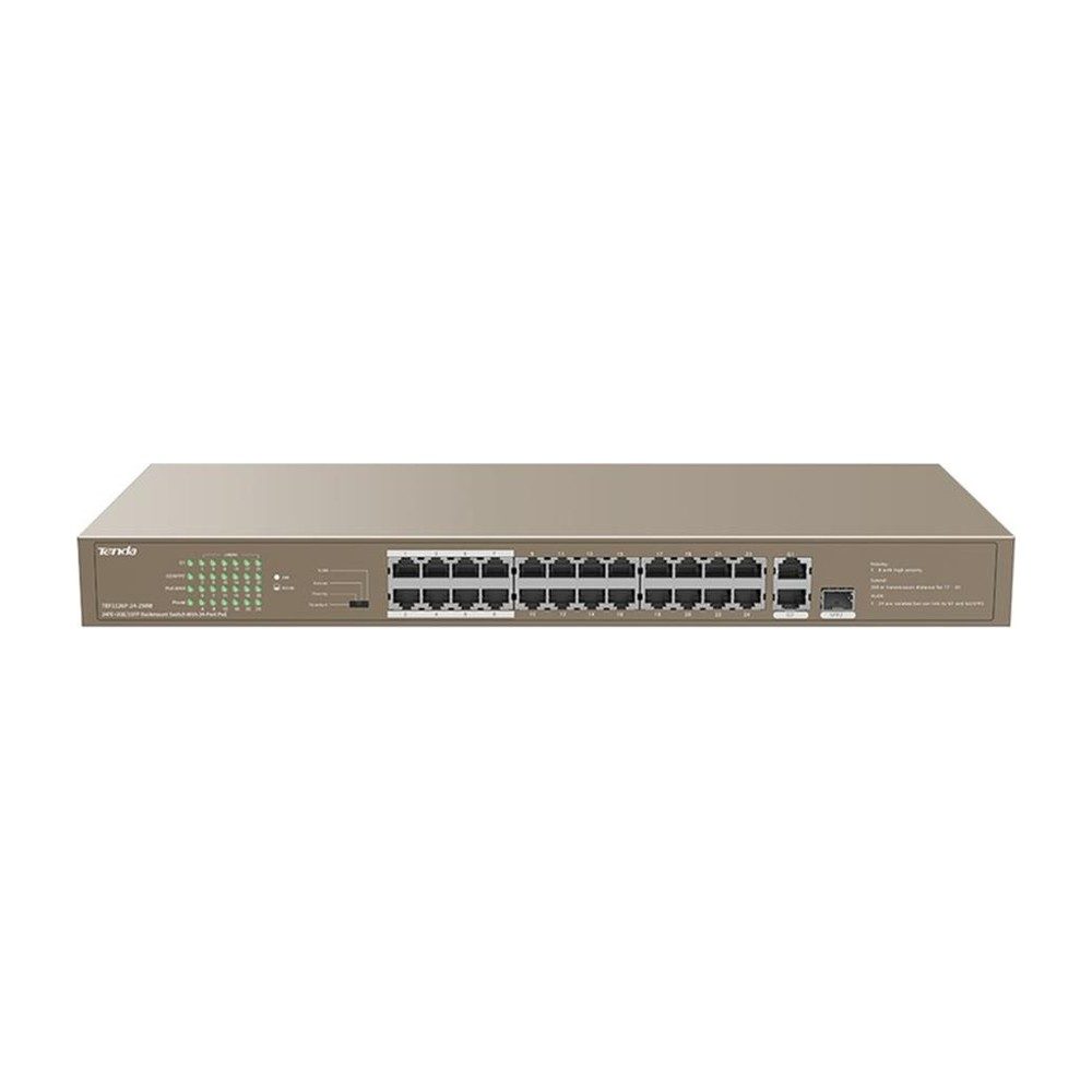Switch Tenda 24 Ports PoE TEF1126P-24-250W