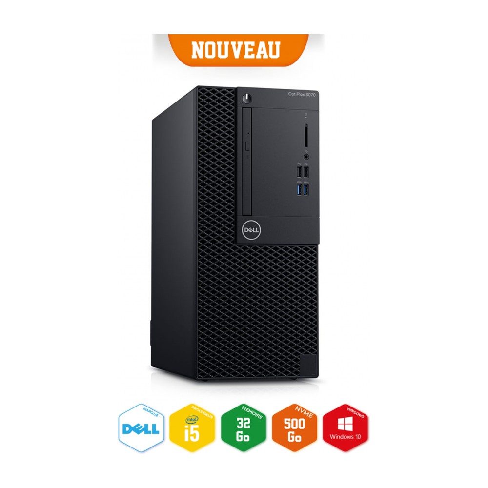 Unite Centrale Occasion I5 Dell 3EME OptiPlex 3010  4Go/250Go HDD
