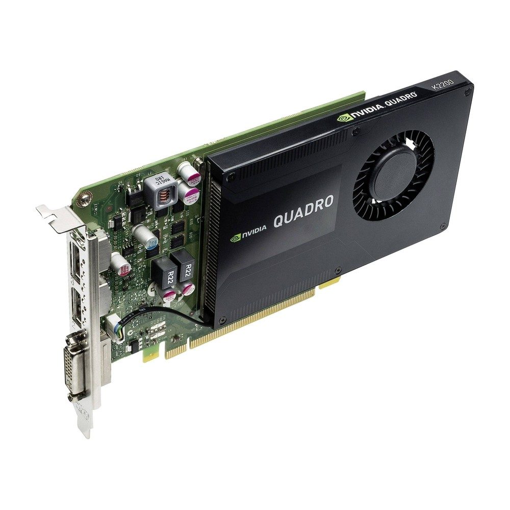 Carte graphique Nvidia Quadro K2200 4 Go GDDR5 OCC PORT DISPLAY x2 
PORT DVI x1 