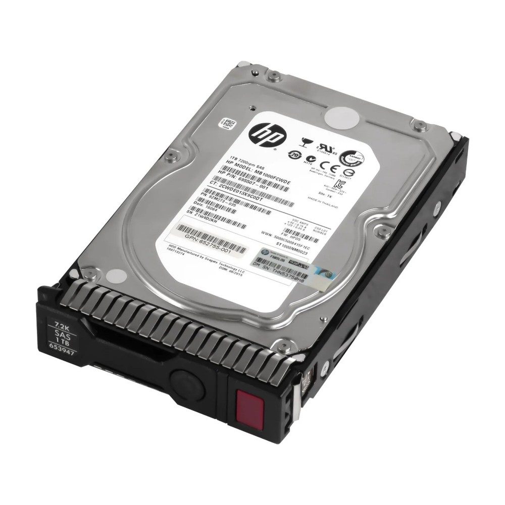 Disque Dur HPE 1TB SATA 7.2K LFF RW HDD (801882-B21)