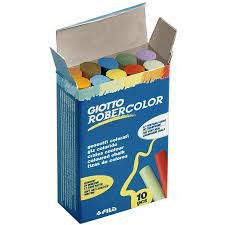 Boite 10 bâtonnets de craie - couleur