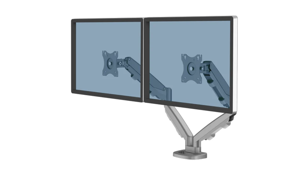 Support Double Ecran Bras porte Fellowes Argent (9683301) 