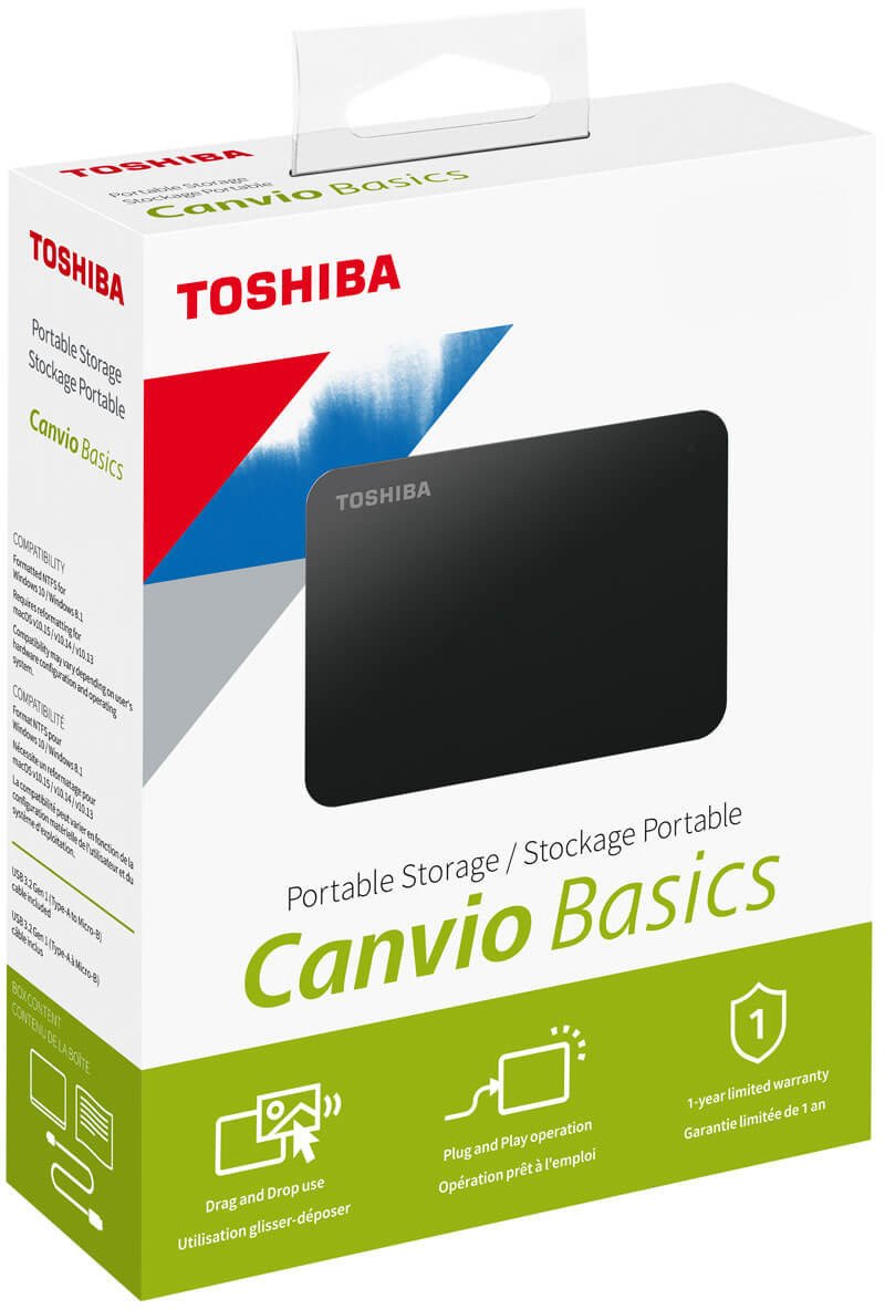 HDD EXTERNE 2To TOSHIBA 2.5 CANVIO USB 3.0 NOIR