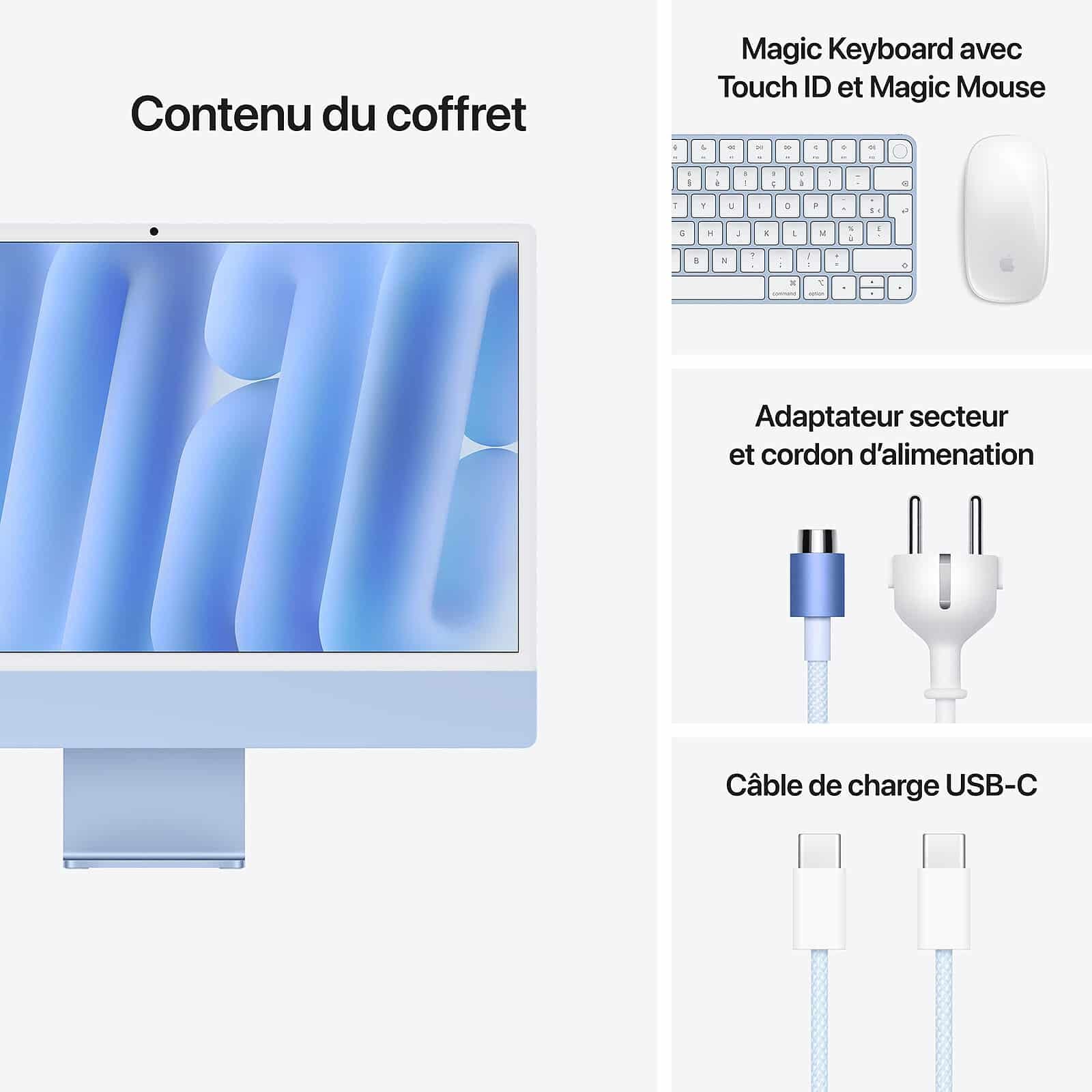 IMAC M4 16Go 256Go SSD 24"  2024 (MWUU3FN/A)