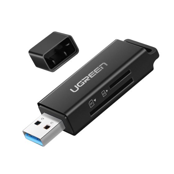 Lecteur carte mémoire SD/TF Ugreen USB 3.0 Noir (40752)