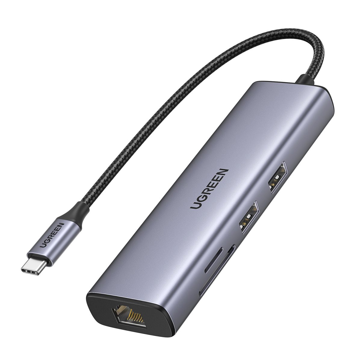 Mini Station d'accueil USB-C Ugreen 7en1 90568 Port Hdmi 4K + 2 Ports Usb + Port Rj45 + Port Usb C + Lecteur Carte — photo 2