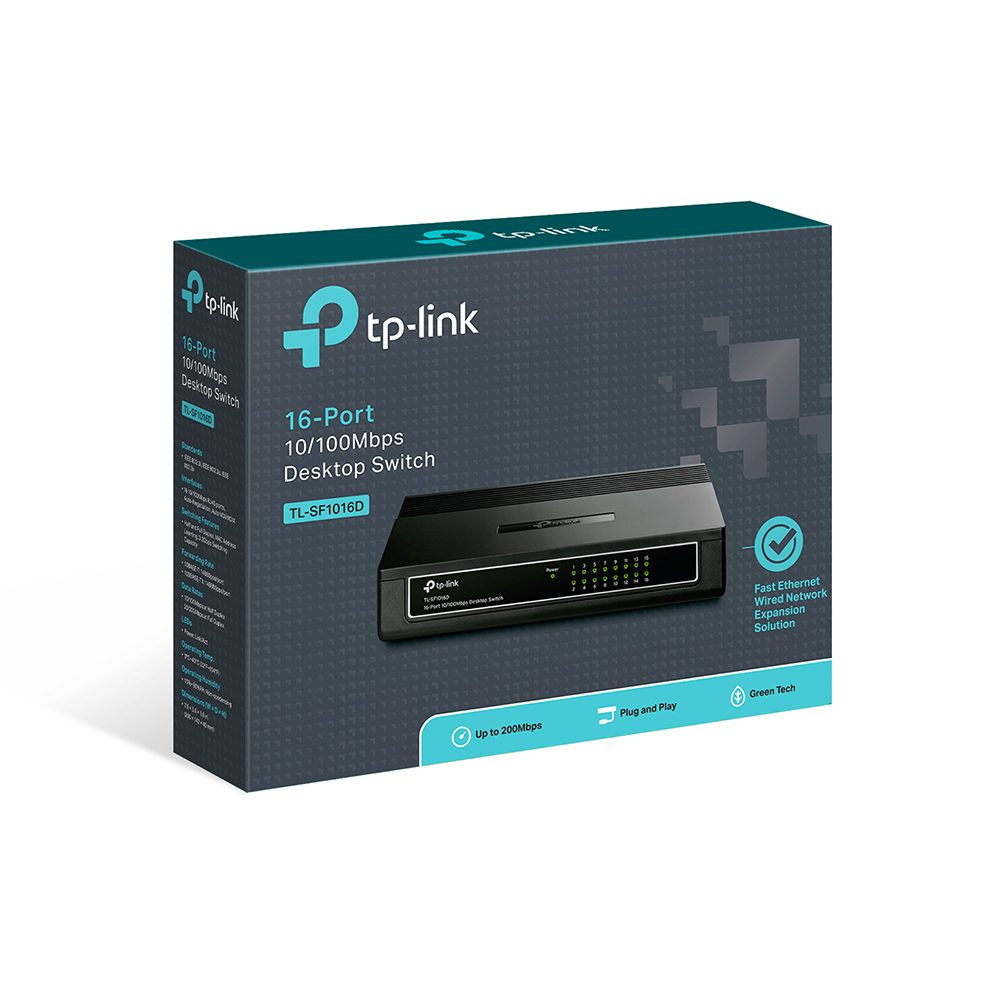 Switch Tp-Link 16 PORTS 10/100 DE BUREAU TL-SF1016D — photo 4
