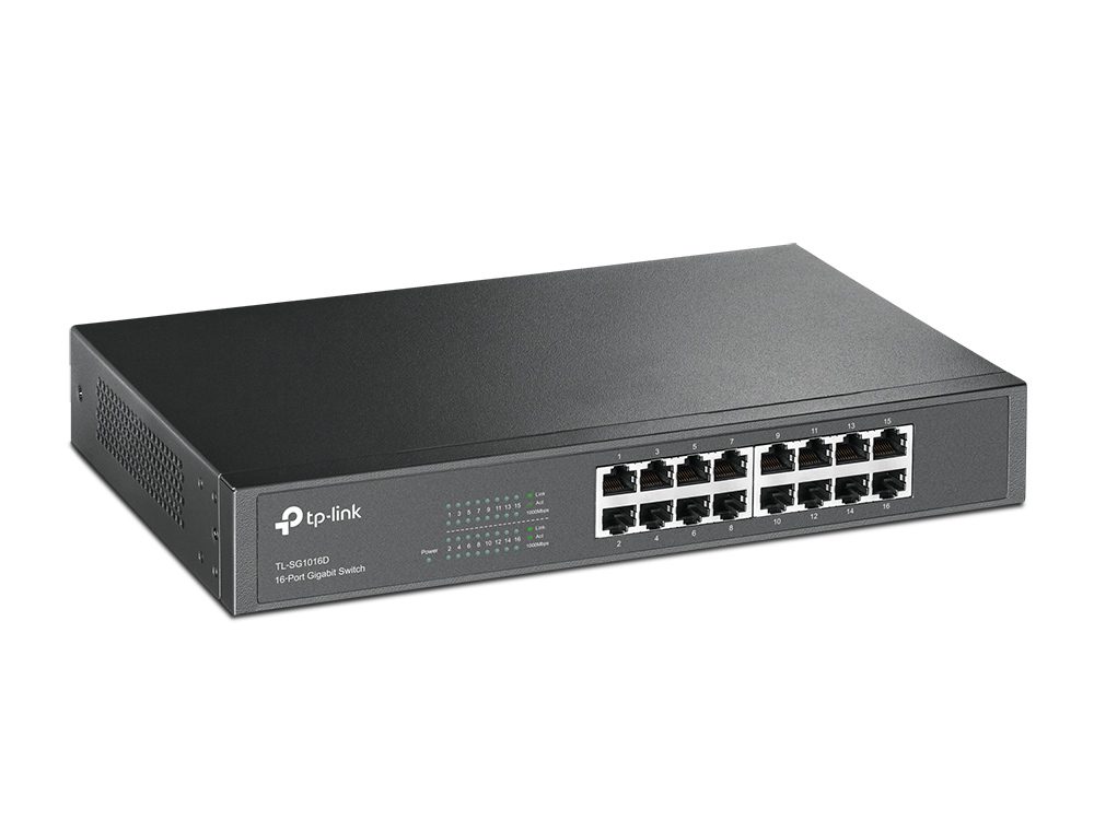 Switch Tp-Link 16 PORTS GIGABIT RACKABLE TL-SG1016D — photo 2