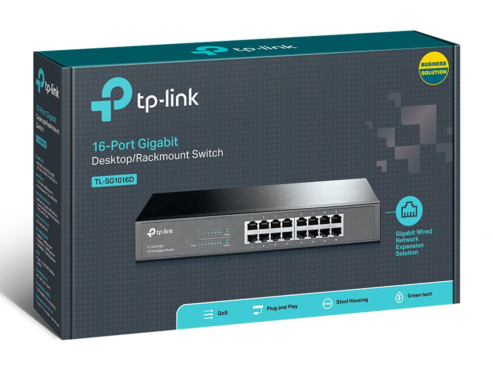 Switch Tp-Link 16 PORTS GIGABIT RACKABLE TL-SG1016D — photo 4