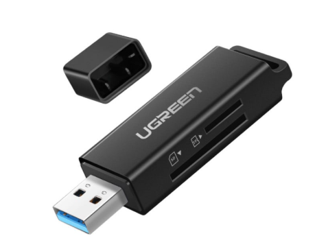Lecteur carte mémoire SD/TF Ugreen USB 3.0 Noir (40752)