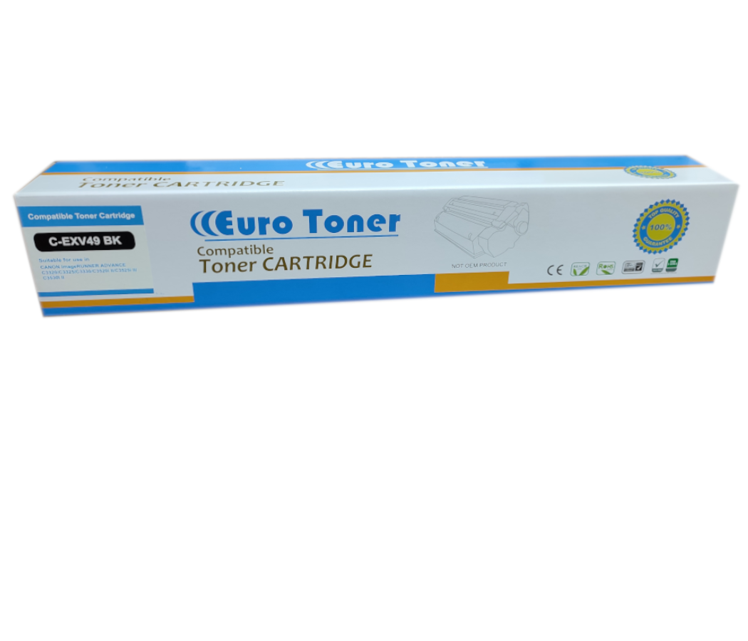 Toner Canon CEXV49 Black Adaptable Eurotoner